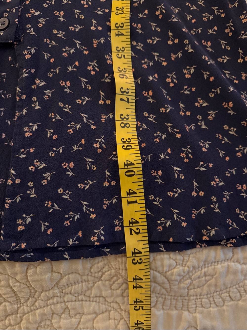Madewell Navy Blue Floral Button-Front Midi Dress - Picture 4 of 6